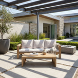 3 Seater Patio Set, Outdoor Sofa & Coffee Table Set