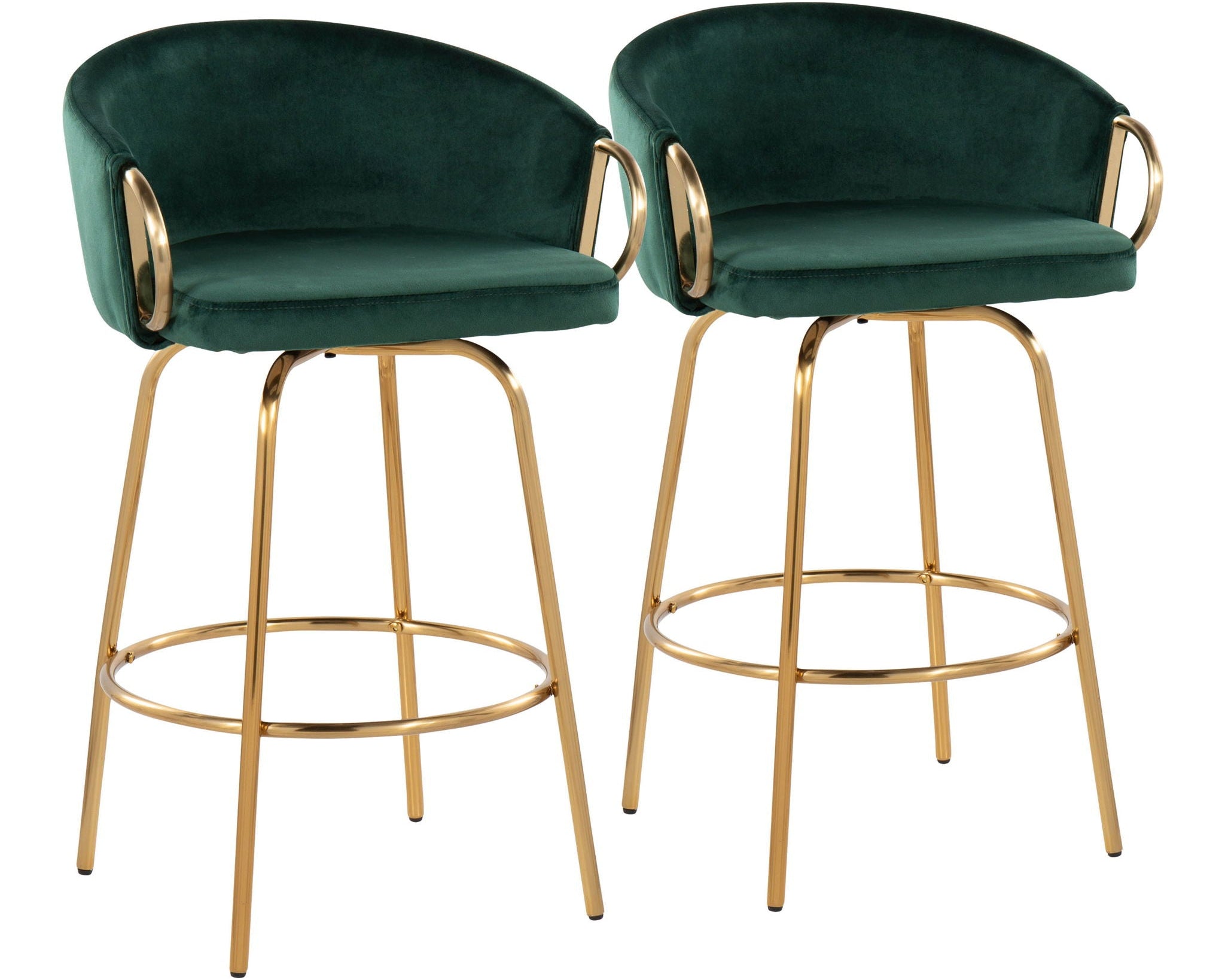 Claire - Contemporary & Glam Counter Stool (Set of 2)