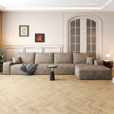 134" Cloud Sectional Couch with L-Shape Chaise - Camel