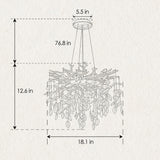 6-Light Chandelier Crystal Ceiling Lamp - Gold Finish