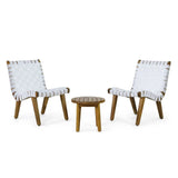Outdoor 3 Piece Rope Weave Patio Seating Set