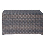 Outdoor Wicker Sectional With Weather Resistant Cushions And Table