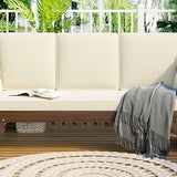 TOPMAX Outdoor Adjustable Patio Wooden Daybed Sofa Chaise Lounge