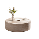 39.37" Round Coffee Table with Mars Pattern
