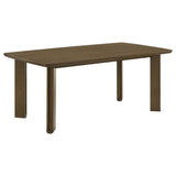 Crispin - 7 Piece Rectangular Dining Table Set With Upholstered Chairs - Brown