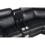 Power Reclining Sectional Sofa with Bluetooth Speakers – Black, Dark Gray, Beige