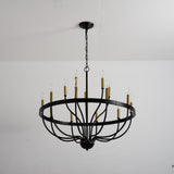 18-Light Industrial Iron Candle Chandelier