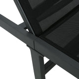 Westport Adjustable Outdoor Chaise Lounge Set of 2 Black Aluminum Frame