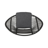 Cordella Outdoor Woven Wicker Chairs with Cushions, Set of 2