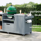 K&K 66.5" Outdoor Kitchen Island for Big Green Egg Grills