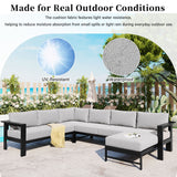 U_Style U-Shaped Outdoor Sectional Sofa Set