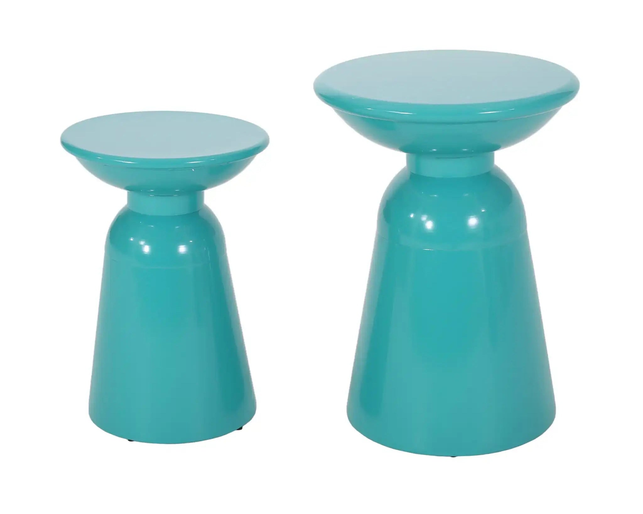 Serenita Outdoor Side Tables With Flared Design (Set of 2)