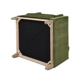 Brooding Upholstered Accent Chair with Arm Cushions and Wood Legs