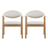 Upholstered Dining Chairs with Curved Back