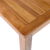 TOPMAX Patio 5pcs Wooden Dining Table Set