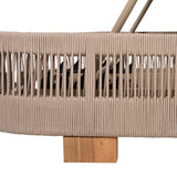Outdoor Chaise Lounge Chair, Acacia Wood with Adjustable Backrest and Cushion