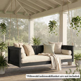 TOPMAX Outdoor Classic Solid Wood Twin Size Swing Bed