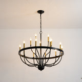 18-Light Industrial Iron Candle Chandelier
