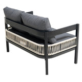 U_Style Multi-Person Outdoor Iron Sofa Set with Table