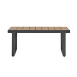 4-Pieces Outdoor Metal Patio Furniture Set with Cushions