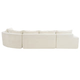 Modular Cloud Sectional Sofa Set, U-Shaped Upholstered Couch With Deep Seat