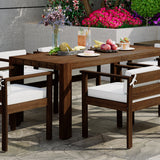 TREXM 7-Piece Patio Dining Table Set for 6
