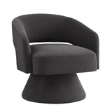 Modern Swivel Barrel Chair Upholstered Velvet Accent Chair
