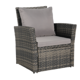 4 Pieces Outdoor Patio Furniture Sets Garden Rattan Chair Wicker Set
