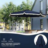 Outsunny 9ft Patio Umbrella with Push Button Tilt and Crank