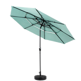 Aluminium 10ft 3 Tier Auto-Tilt Outdoor Patio Umbrella - Light Green