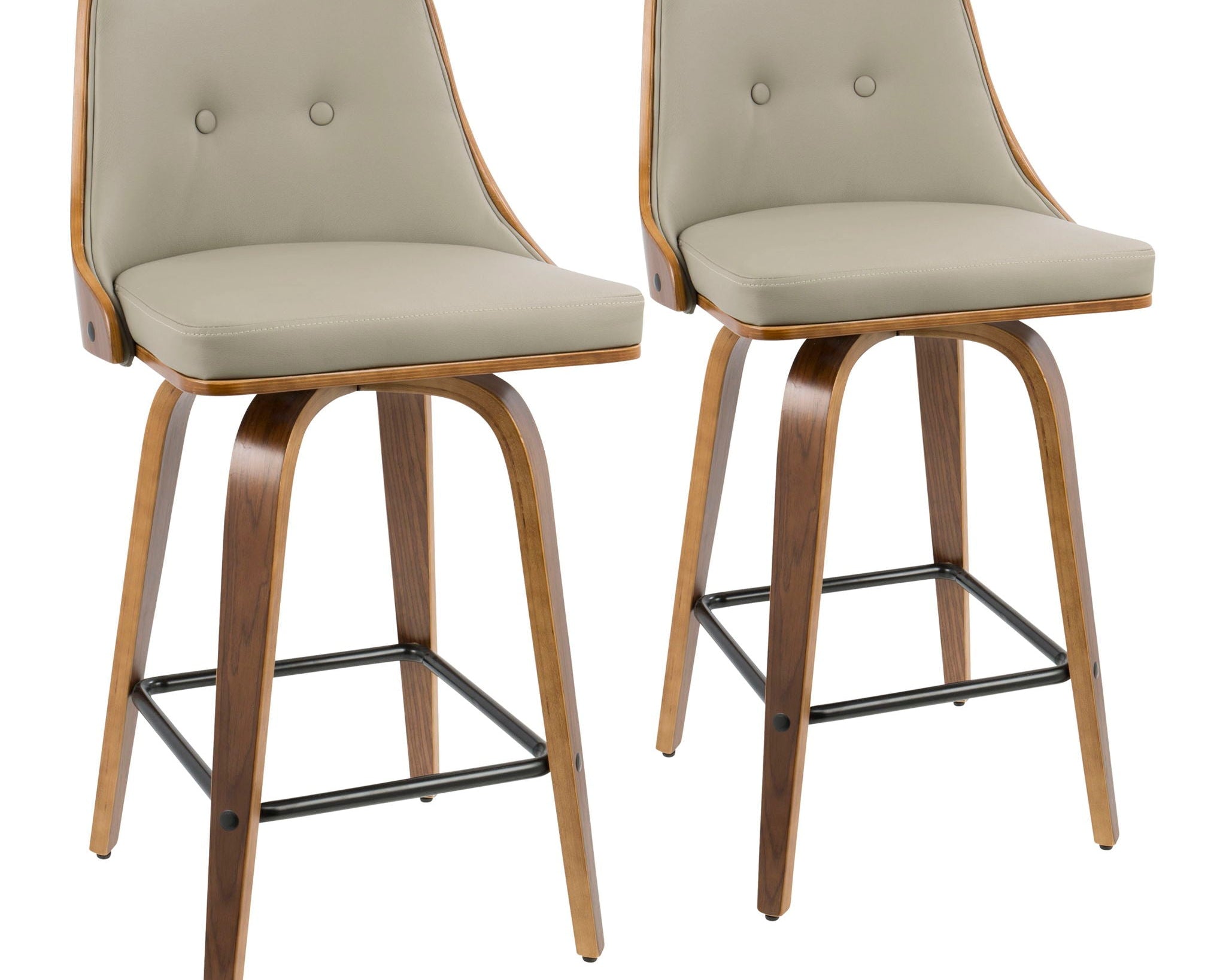 Gianna - Mid Century Modern Counter Stool (Set of 2)