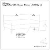 Rebecca - Multifunctional Coffee Table Storage Ottoman With Lift Up Lid