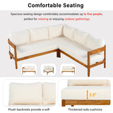 U_Style Acacia Solid Wood Patio Furniture Set
