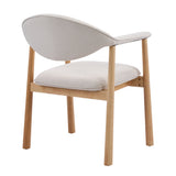 Upholstered Dining Chairs with Curved Back