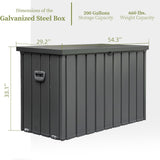 200 Gallon Outdoor Storage Deck Box Waterproof