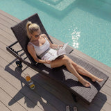 Patio Wicker Chaise Lounge Chairs Set of 2
