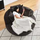 55''L Chenille Foam Single Swivel Chair