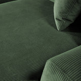 Mar Green Velvet Sectional Sofa with Mid-Century Design - Green