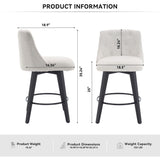 Swivel Bar Stools & Button Tufted Back (Set of 2)