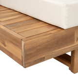 Outdoor 4pc Acacia Wood Sectional Patio Sofa Set