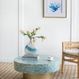 Unique Capiz Coffee Table & Pedestal Base
