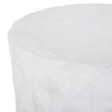 Outdoor Lightweight Concrete Side Table - Antique White