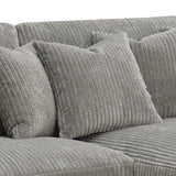 Tavia Reversible Sectional Sofa With 6 Pillows - Gray