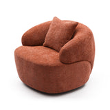 360° Swivel Mid Century Modern Curved Sofa Orange