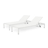 Outdoor Patio Chaise Lounge with 5 Reclining Positions