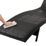 Patio Wicker Chaise Lounge Chairs Set of 2