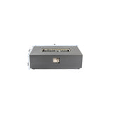 Volon - Rectangular Fire Pit Table, Propane Powered, 50,000 BTU - Light Gray