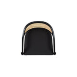 Americana Mid-Century Modern 30.5' Cane Back Bar Stool, Jet Black