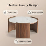 Modern Round Sintered Stone Coffee Table