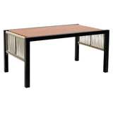 U_Style Multi-Person Outdoor Iron Sofa Set with Table